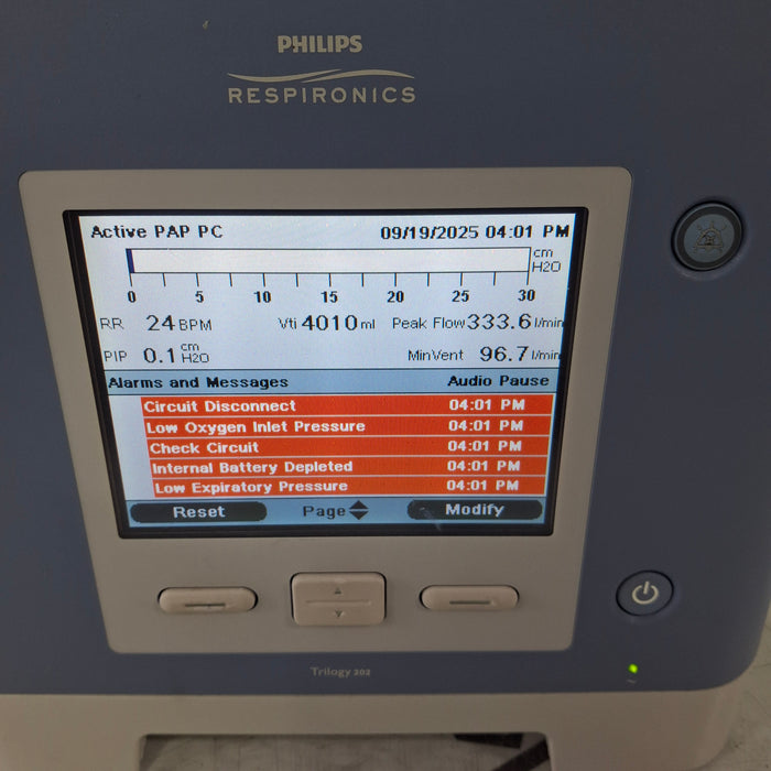 Respironics Trilogy 202 Ventilator