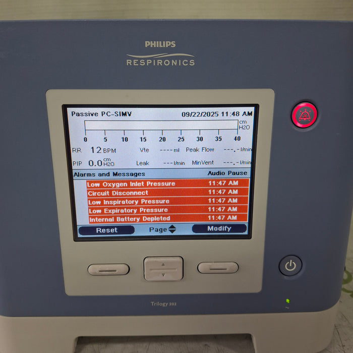 Respironics Trilogy 202 Ventilator