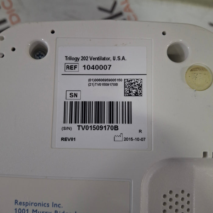 Respironics Trilogy 202 Ventilator