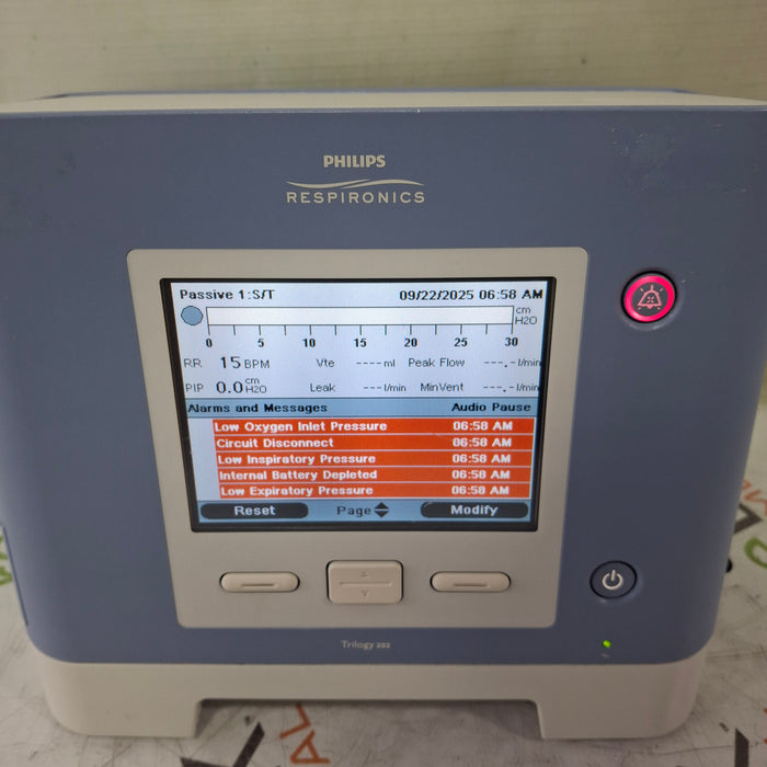 Respironics Trilogy 202 Ventilator