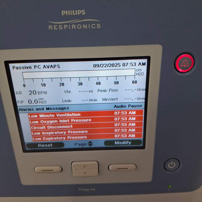 Respironics Trilogy 202 Ventilator