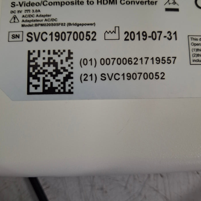 Stryker Stryker 0240-099-250 S-Video/Composite to HDMI Convertor Rigid Endoscopy reLink Medical