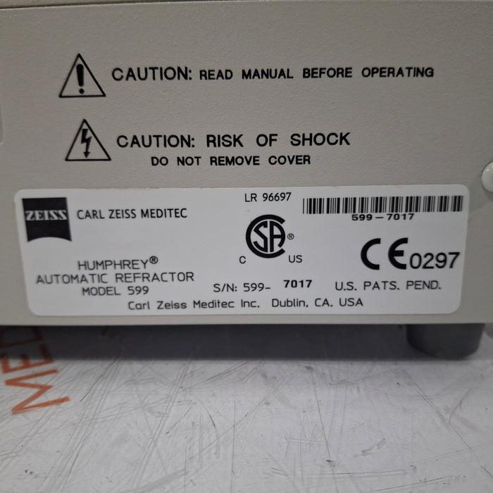 Carl Zeiss Carl Zeiss Humphrey 599 Automatic Refractor Ophthalmology reLink Medical