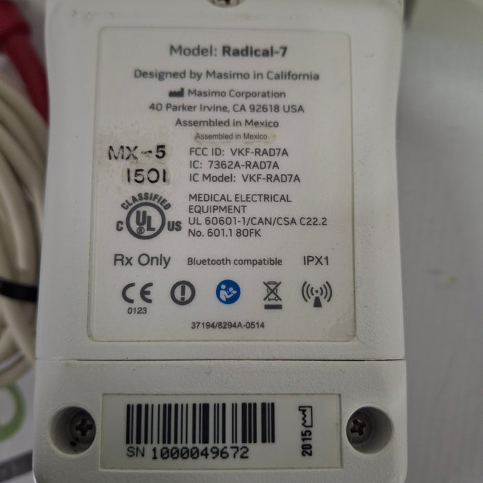 Masimo Masimo Radical 7 Pulse Oximeter w/ Base Patient Monitors reLink Medical