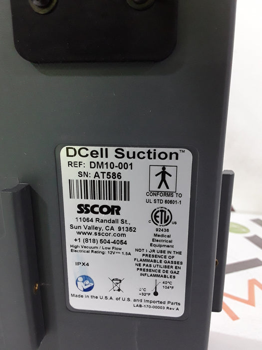 SSCOR, Inc. SSCOR, Inc. DCell Powered Portable Suction Unit Surgical Equipment reLink Medical