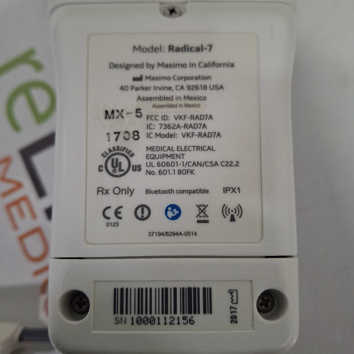 Masimo Masimo Radical 7 Pulse Oximeter w/ Base Patient Monitors reLink Medical