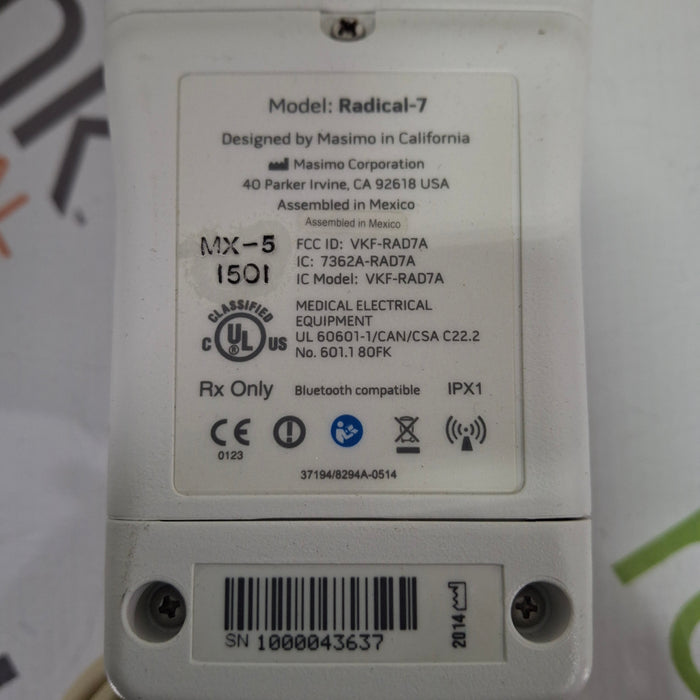 Masimo Masimo Radical 7 Pulse Oximeter w/ Base Patient Monitors reLink Medical
