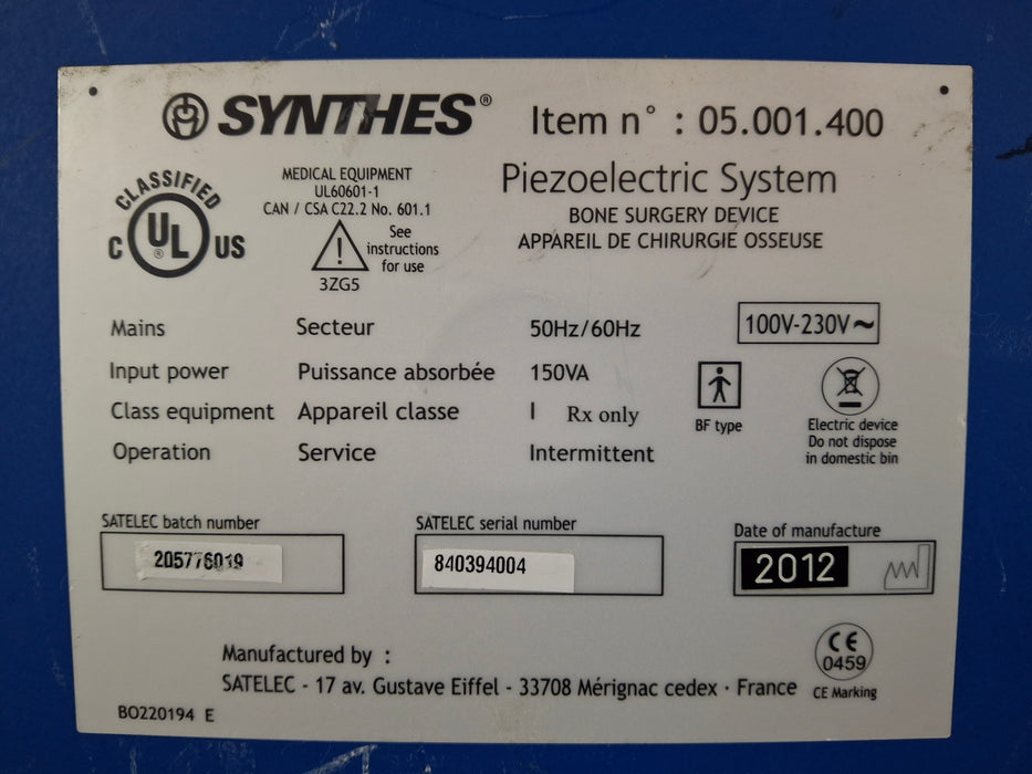 Synthes, Inc. Piezoelectric System