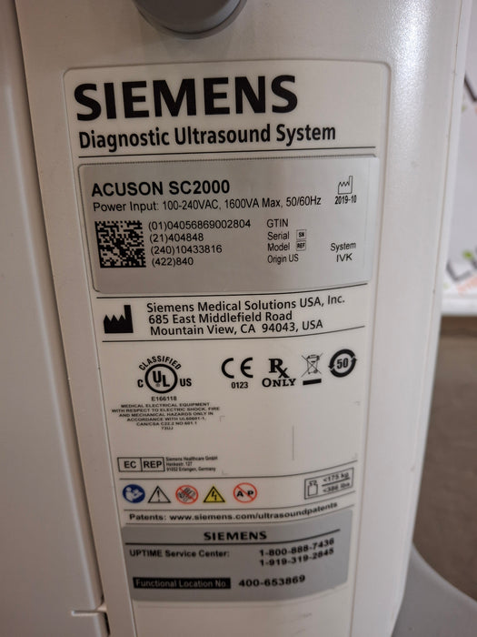 Siemens Siemens Acuson SC2000 Ultrasound Ultrasound reLink Medical
