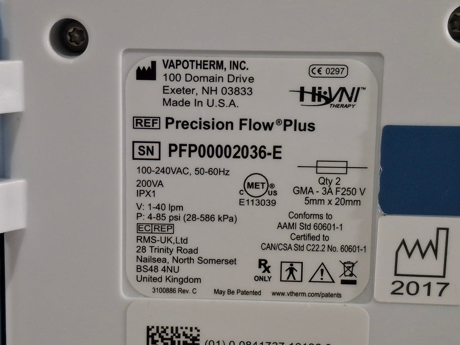 Vapotherm Vapotherm Precision Flow Plus Meter Humidifier Respiratory reLink Medical