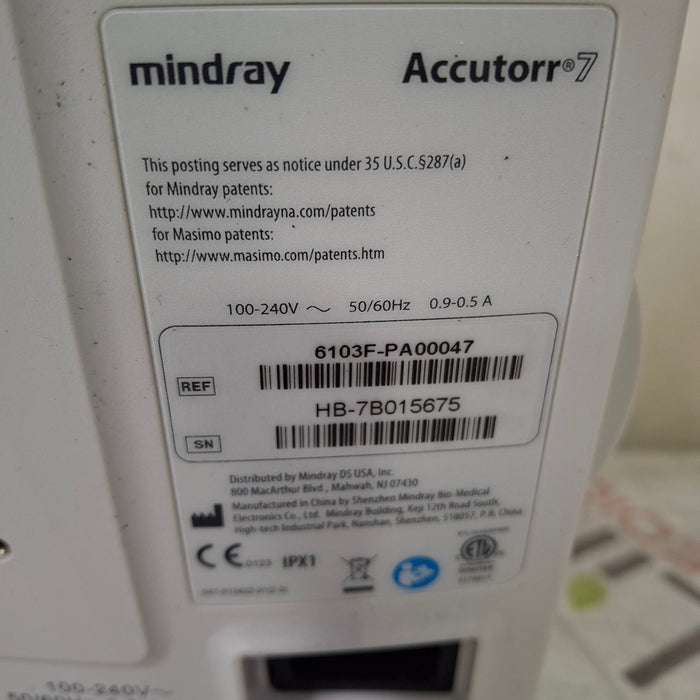 Mindray Mindray Accutorr 7 Vital Signs Monitor Patient Monitors reLink Medical