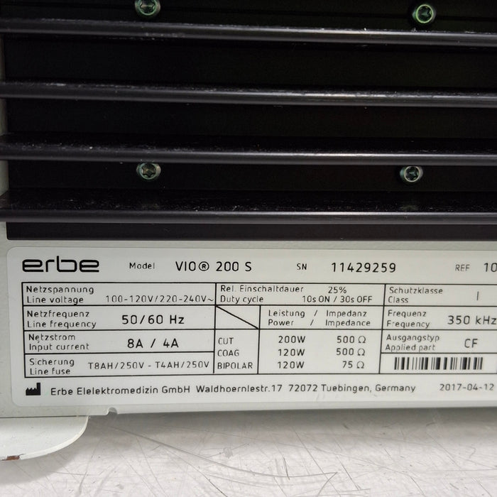 Erbe Erbe VIO 200S Electrosurgical Unit Electrosurgical Units reLink Medical