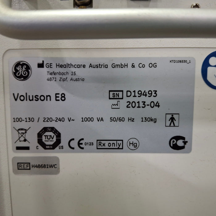 GE Healthcare Voluson E8 Ultrasound