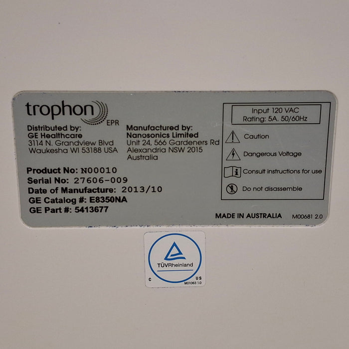 NanoSonics NanoSonics Trophon EPR High Level Disinfection Ultrasound reLink Medical