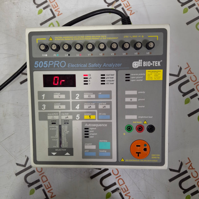 Bio-Tek Instruments 505 Pro Electrical Safety Analyzer