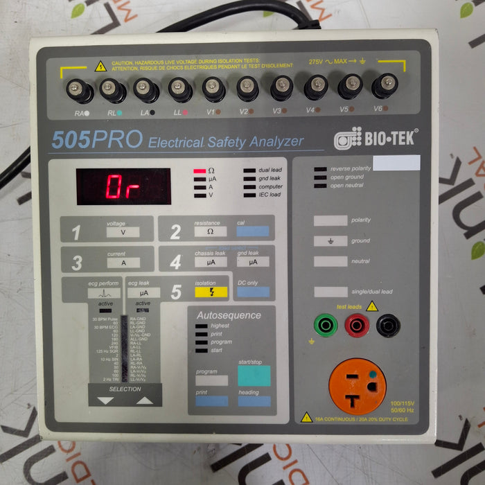 Bio-Tek Instruments 505 Pro Electrical Safety Analyzer