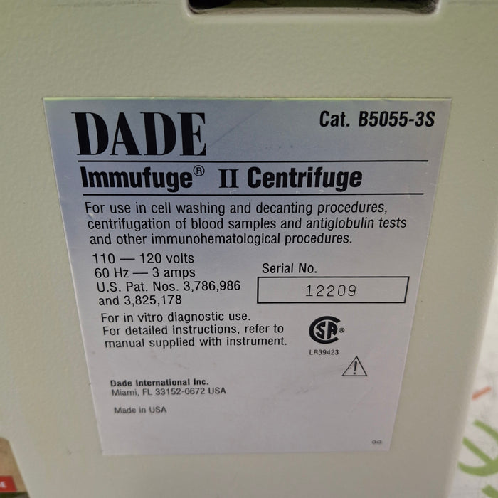 Baxter Baxter Immufuge II Centrifuge Centrifuges reLink Medical