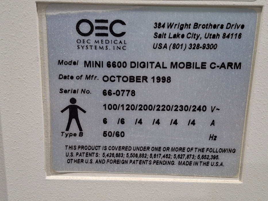 OEC Medical Systems OEC Medical Systems Mini 6600 C-Arm C-Arms & Tables reLink Medical