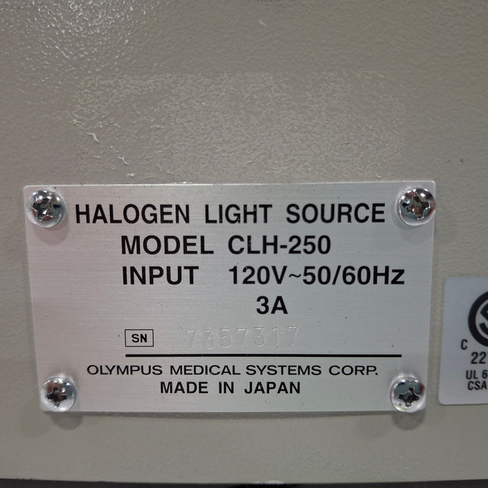 Olympus Olympus CLH-250 Light Source Rigid Endoscopy reLink Medical