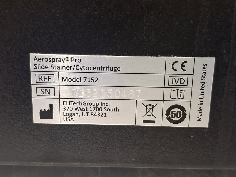 EliTech 7152 Aerospray Pro Hematology Slide Stainer Cytocentrifuge