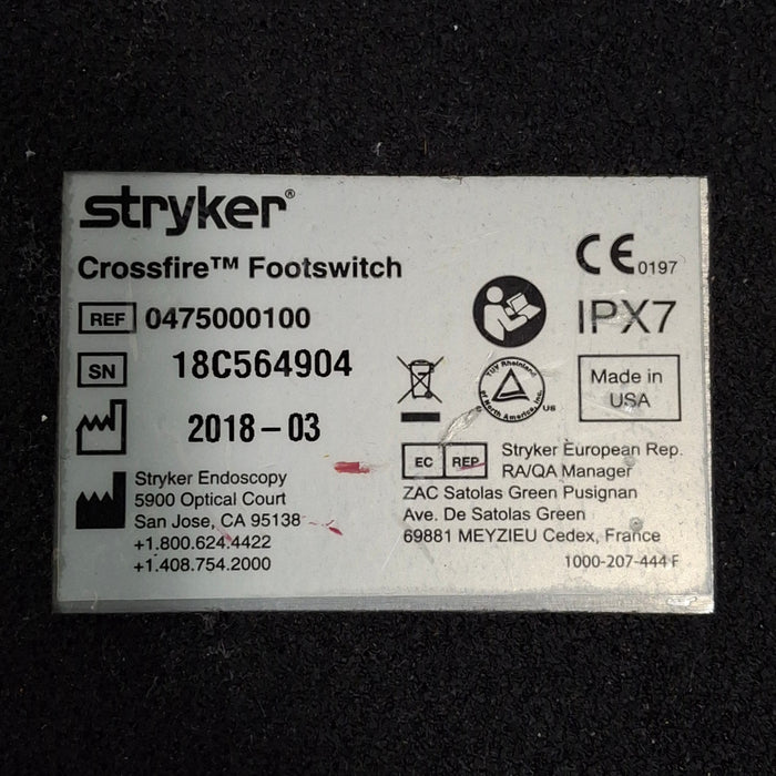 Stryker Stryker Crossfire Footswitch Surgical Equipment reLink Medical