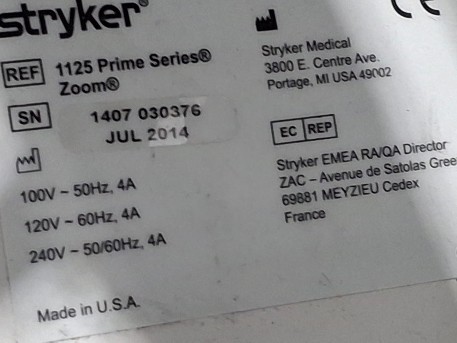 Stryker Stryker 1125 ZOOM Prime Series Stretcher Beds & Stretchers reLink Medical