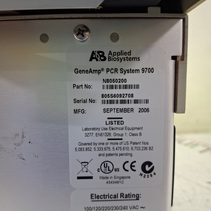 Applied Biosystems Applied Biosystems GeneAmp 9700 PCR System Research Lab reLink Medical