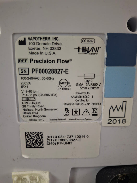 Vapotherm Vapotherm Precision Flow Meter Humidifier Respiratory reLink Medical