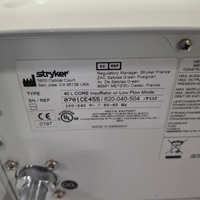 Stryker Stryker 40L Highflow Insufflator Rigid Endoscopy reLink Medical