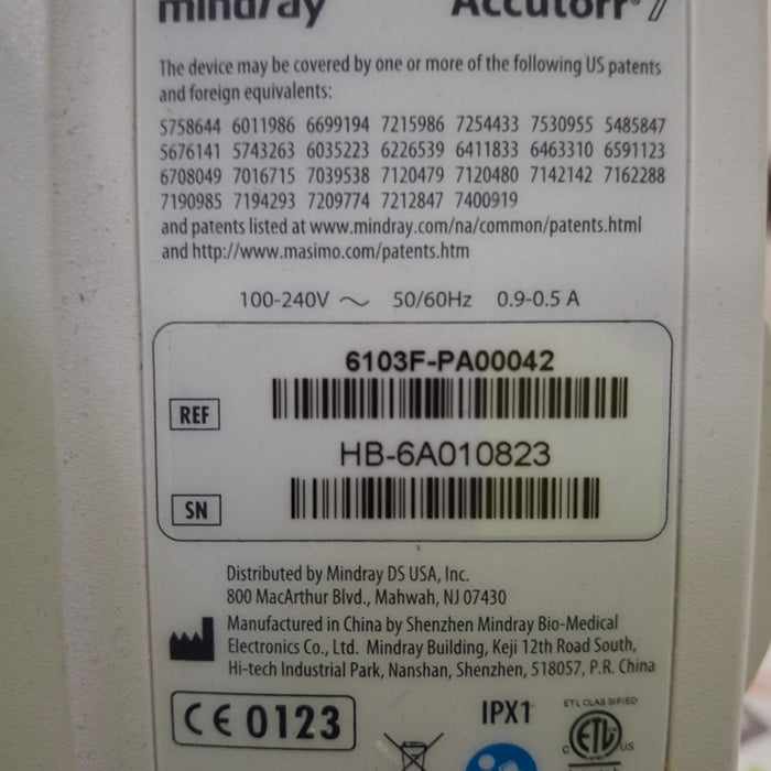 Mindray Mindray Accutorr 7 Vital Signs Monitor Patient Monitors reLink Medical