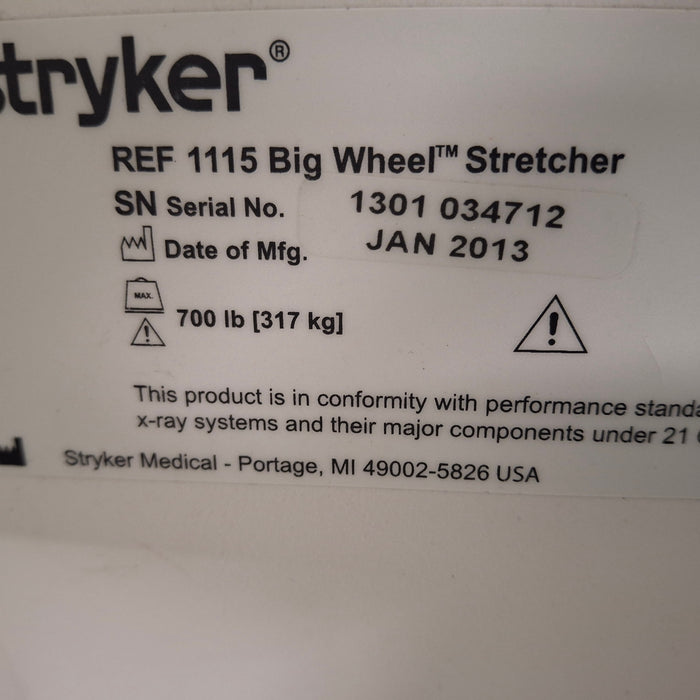 Stryker Stryker 1115 Big Wheel Glideaway Stretcher Beds & Stretchers reLink Medical
