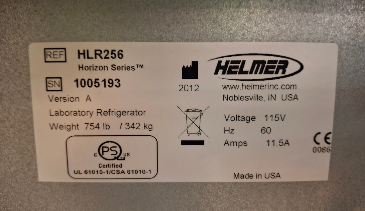 Helmer Inc HLR Double Door Refrigerator