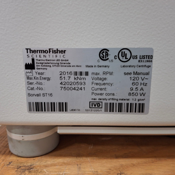 Thermo Scientific Thermo Scientific Sorvall ST16 Centrifuge Centrifuges reLink Medical
