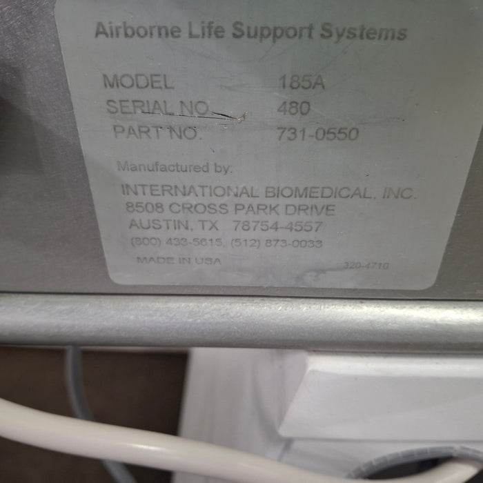 International Biomedical Airborne 185A Transport Incubator
