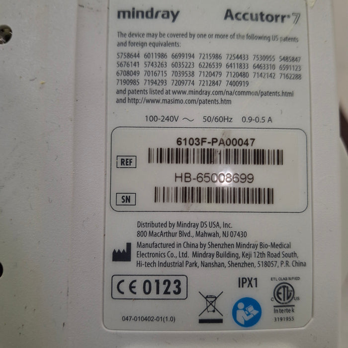 Mindray Mindray Accutorr 7 Vital Signs Monitor Patient Monitors reLink Medical