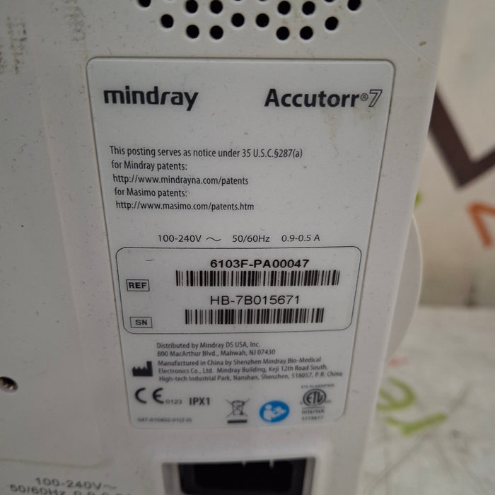 Mindray Mindray Accutorr 7 Vital Signs Monitor Patient Monitors reLink Medical