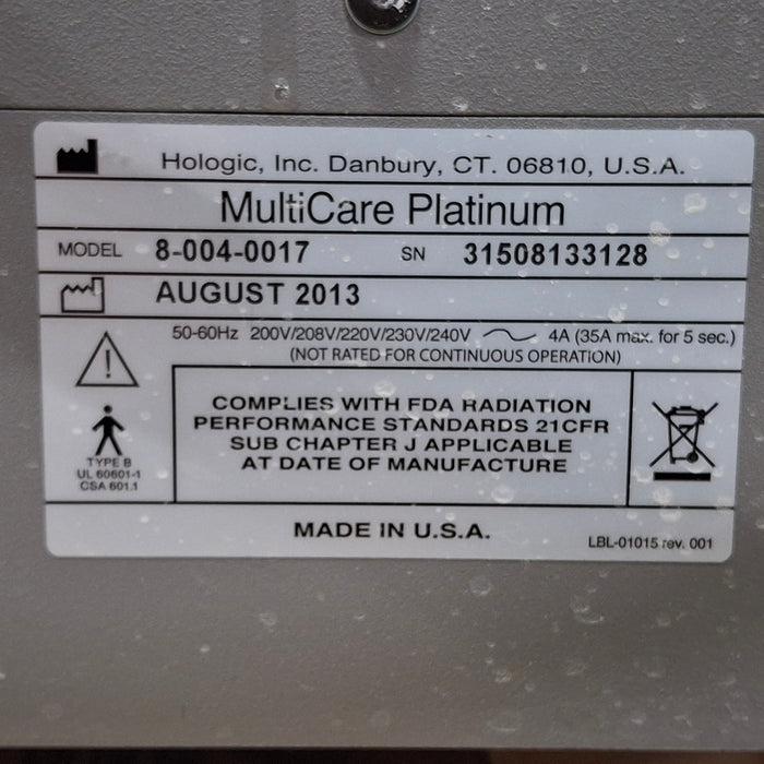 Hologic, Inc. Hologic, Inc. Lorad MultiCare Platinum Stereotactic Biopsy Breast Biopsy X-Ray Equipment reLink Medical