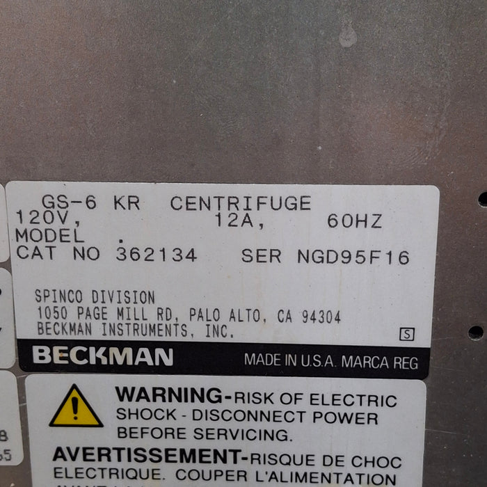 Beckman Coulter Beckman Coulter GS-6KR Centrifuge Centrifuges reLink Medical