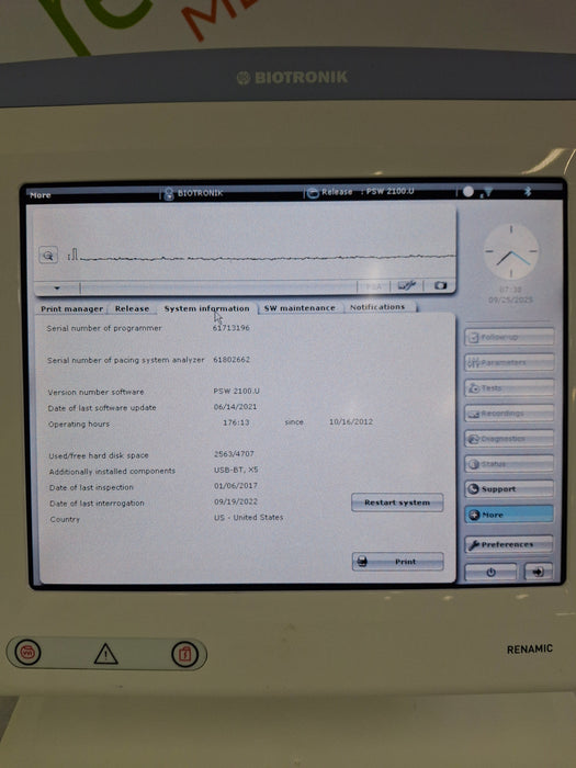 Biotronik Renamic Pacemaker ICDs Portable Programmer Tester & Monitoring System