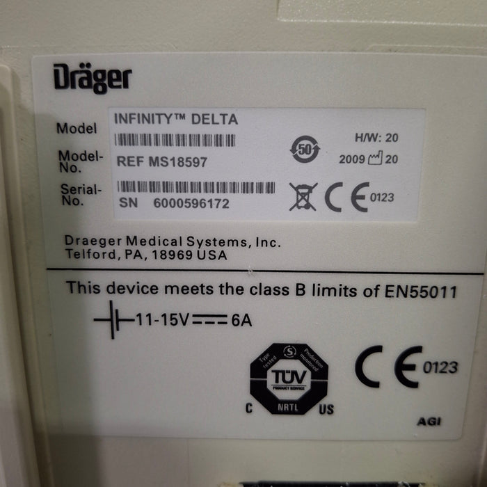Draeger Medical Draeger Medical Infinity Delta Patient Monitor Patient Monitors reLink Medical