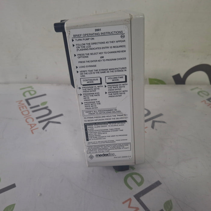 Smiths Medical Smiths Medical Medfusion 2001 Syringe Infusion Pump Infusion Pumps reLink Medical
