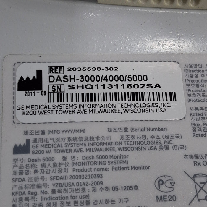 GE Healthcare GE Healthcare Dash 5000 - Masimo SpO2 Patient Monitor Patient Monitors reLink Medical