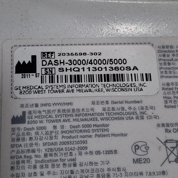 GE Healthcare GE Healthcare Dash 5000 - Masimo SpO2 Patient Monitor Patient Monitors reLink Medical