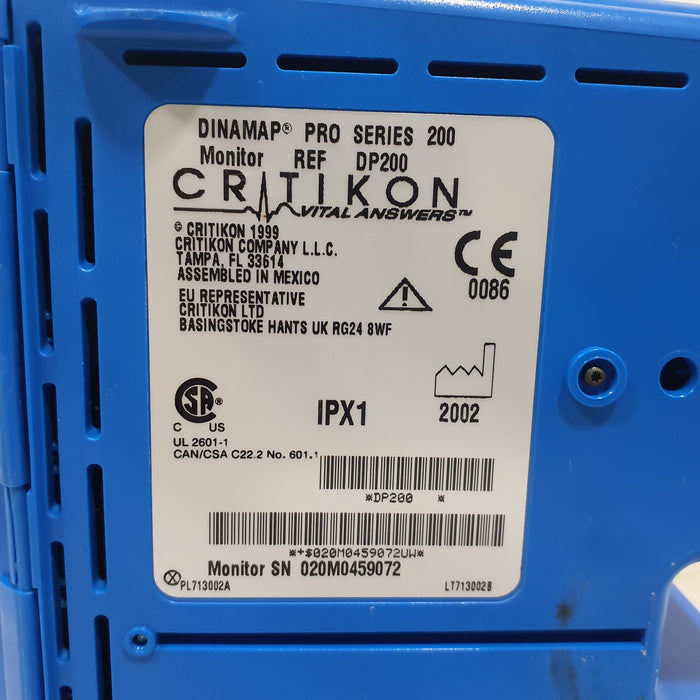 Critikon DP200 Dinamap Pro Series 200