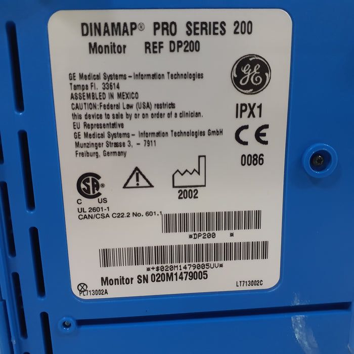 GE Healthcare Dinamap ProCare 200 Patient Monitor