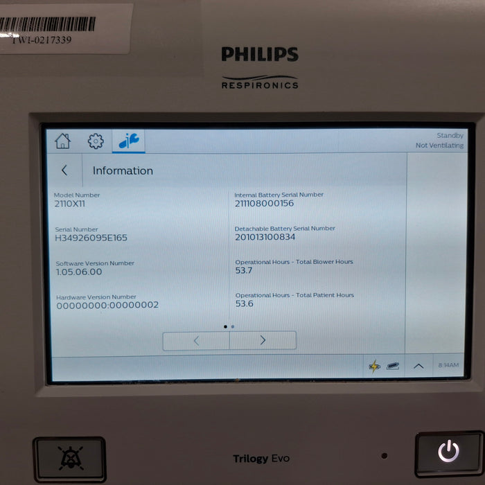 Philips Trilogy Evo Ventilator