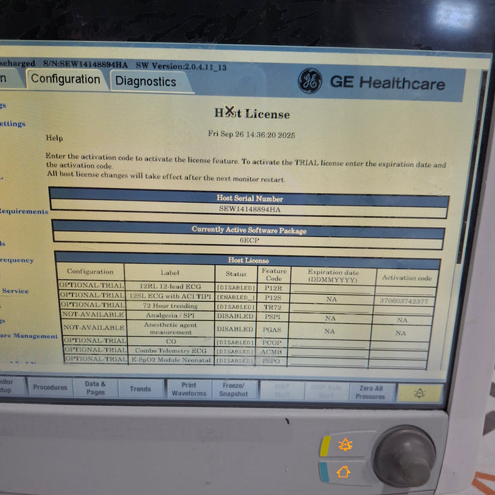 GE Healthcare Carescape B650 Patient Monitor