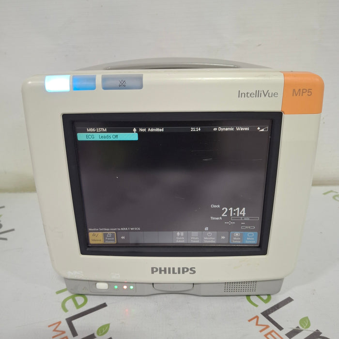 Philips Intellivue MP5 - ECG, Fast SpO2, NIBP Patient Monitor
