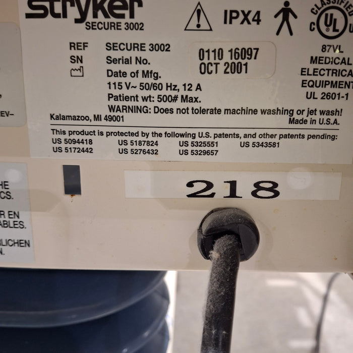 Stryker Secure II 3002 Hospital Bed