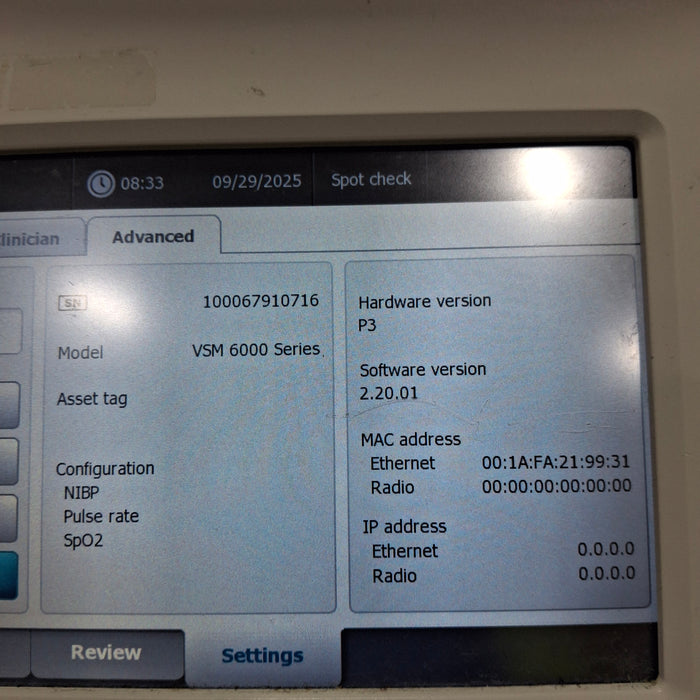 Welch Allyn Connex 6400 64NXXX - Nellcor SpO2 Vital Signs Monitor